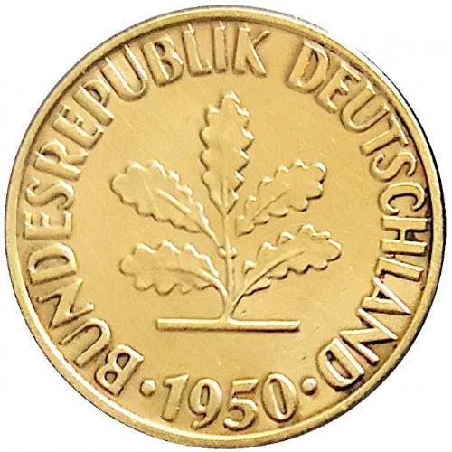 Almanya 10 Pfennig 1950 Madeni Para