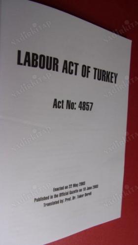 Labour act of turkey - act no : 4857