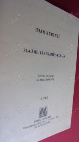 El Camiu li Ahkami'l Kur'an İmam Kurtubi Tefsiri / cilt-3