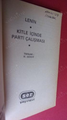 KİTLE İÇİNDE PARTİ ÇALIŞMASI