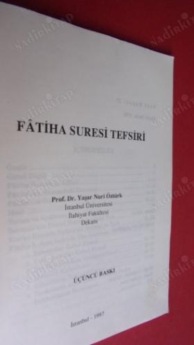 BÜTÜN ESERLERİ: 27 - FATİHA SURESİ TEFSİRİ
