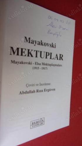 MAYAKOVSKİ MEKTUPLAR-mayakovski elsa mektuplaşmaları 1915-1917