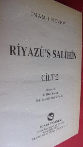 RİYAZÜ'S SALİHIN. CİLT-2