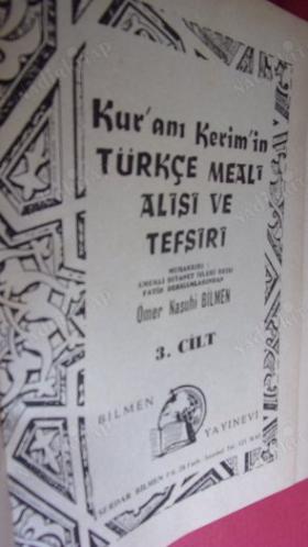 KUR'ANI KERİM'İN TÜRKÇE MEALİ ALİSİ VE TEFSİRİ -CİLT-3