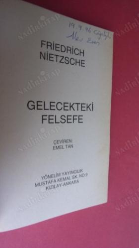 GELECEKTEKİ FELSEFE