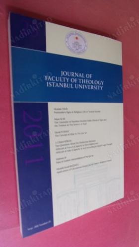 İstanbul Üniversitesi İlahiyat Fakültesi Dergisi / SAYI:25 yıl -2011