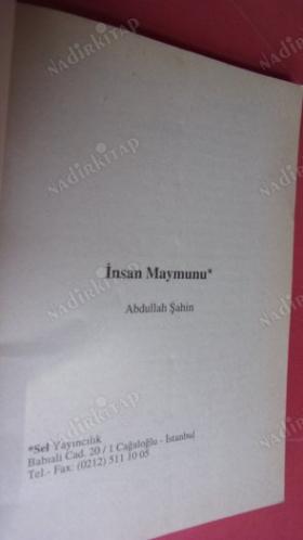 İNSAN MAYMUNU // İLK BASIM //