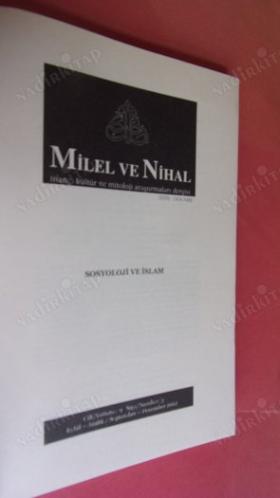 Milel ve Nihal (İnanç, Kültür ve Mitoloji Araştırmaları Dergisi) Cilt:9 SAYI:3 EYLÜL-ARALIK.2012