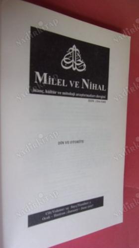 Milel ve Nihal İnanç Kültür Ve Mitoloji Araştırmaları Dergisi Cilt: 14 SAYI: 1-Ocak- Haziran.2017.