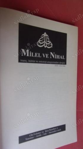 Milel ve Nihal ( İnanç, Kültür ve Mitoloji Araştırmaları Dergisi ) Cilt: 13, Sayı: 2 - 2016