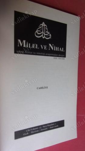 MİLEL VE NİHAL İNANÇ KÜLTÜR VE MİTOLOJİ ARAŞTIRMALARI DERGİSİ CİLT 13 SAYI 1 OCAK HAZİRAN 2016 (DOSYA DİN VE OTORİTE)