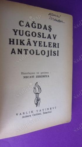 ÇAĞDAŞ YUGOSLAV HİKAYELERİ ANTOLOJİSİ