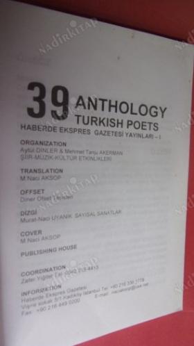 39 ANTHOLOGY TURKISH POETS