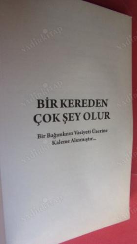 BİR KEREDEN ÇOK ŞEY OLUR