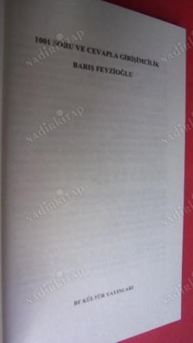 1001 soru ve cevapla girişimcilik Barış Feyzioğlu