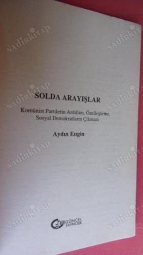 SOLDA ARAYIŞLAR // İLK BASIM //