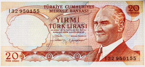 6 Emisyon III. Tertip 20 Türk Lirası Seti I32 950 155 Anıtkabir Görselli..