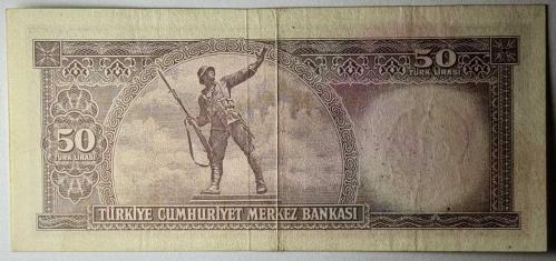5.Emisyon 6.Tertip 50 Türk Lirası Çok Çok Temiz Kondisyonda Koleksiyonluk Eski Para