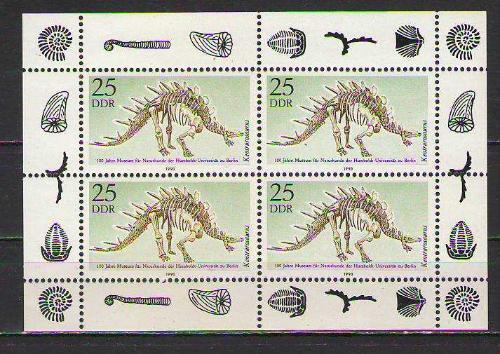 LOT.6 » Arkeoloji - Dinazor Fosili  temalı MNH Blok