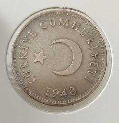 1948 GÜMÜŞ 1 LİRA ORİJİNALDİR ELLENMEMİŞ TEMİZLENMEMİŞ