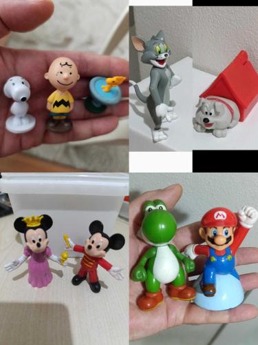Tom spike süper Mario dinozor Mickey Minnie mouse Snoopy Charlie Brown kuş vb. figür oyuncak anahtarlık süs aksesuar maskot dekor hediye vintage retro reklam promosyon minyatür diorama