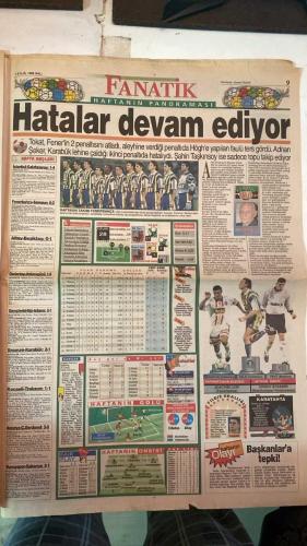 FANATİK SPOR GAZETESİ - TURKISH NEWSPAPER - DOĞUM GÜNÜ HEDİYESİ  - EKSİKSİZ TAM TAKIM GAZETE - 1 EYLÜL 1998 - SAYI: 1017 - SELAMI ÖZDEMIR - MUSTAFA DENIZLI - ELVIR BALIC - SINEM ÖZÜTAMER - FATIH TERIM - HAKAN ŞÜKÜR - HAGI - HASAN SAŞ - TUGAY - TAFFAREL - FARUK SÜREN - ÜNAL ERZEN - BU VATAN HEPİMİZİN - GERÇEK SPOR GAZETESİ - FANATIK - DERS VERDİ - HİÇBİR ENDİŞEM YOK - HER TAKIMI YENERİZ - BALIC’TEN SÜRPRİZ NİKAH - SON GOL BEKARLIĞA - DÜNYA KARMASI ANİDEN DEĞİŞTİ - HOLLANDA’DA RIJKAARD DEVRİ - YASTIKTA KOCAYIN - BİR TEK BAŞKAN HABERLİYDİ - CİM BOM COŞTU BİR KERE - ÇEK İSYANI - SEBA UZAN SIKINTI BASTI - BİLBAO’DA GALATASARAY’IN - BU ASLAN’A ALKIŞ - TERİMLİ CİM BOM KATLAYA KATLAYA - HAGİ’YE GERİ DÖN BASKISI - KRAL’A TEBRİK - SÜREN BORÇLARI DONDURDU - ERZEN GÖREVİNE BAŞLADI - BU GOLÜN TUGAY İÇİN DEĞERİ FARKLI - OĞLUNA SÖZ VERMİŞTİ - BİZ HAVALANMADIK - TAFFAREL’E ÖVGÜLER - HER MAÇTA DEVLEŞİYOR - GALATASARAY - FENERBAHÇE - BEŞİKTAŞ - TRABZONSPOR - PARMA - GRASSHOPPER - ISTANBULSPOR - R.ZARAGO
