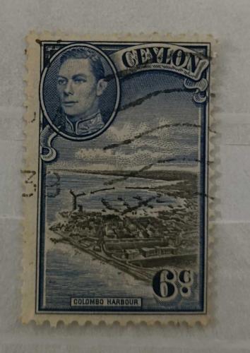 İngiliz Sömürgesi Seylan-1938_ damgalı
