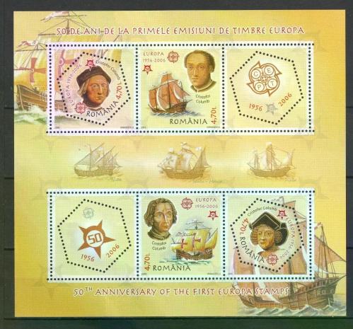 2006 Europa Avrupa Cept Kristof Kolomb (Christopher Columbus)  MNH DAMGASIZ BLOK PUL   - Pul  Koleksyonu TAM SERİ  -  YABANCI Posta Pulu  Keşifler