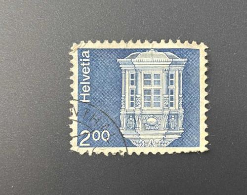 İsviçre Helvetya Pulu - Helvetia Stamp - Postadan Geçmiş Pul Filateli - DAMGALI - Schaffhausen Bölgesi, Orta Çağ ve Rönesans Dönemine Ait Cumba Penceresi (oriel) Temalı Pul, 2.00 PARA - YABANCI PULLAR -NOSTALJİK DOĞUM GÜNÜ HEDİYESİ