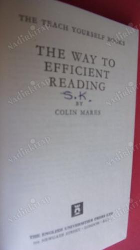 THE WAY TO EFFICIENT READING