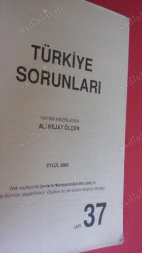 TÜRKİYE SORUNLARI SAYI:37. EYLÜL.2000