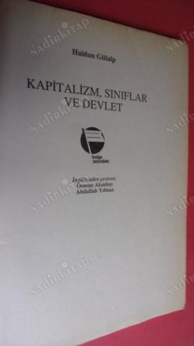 KAPİTALİZM SINIFLAR VE DEVLET