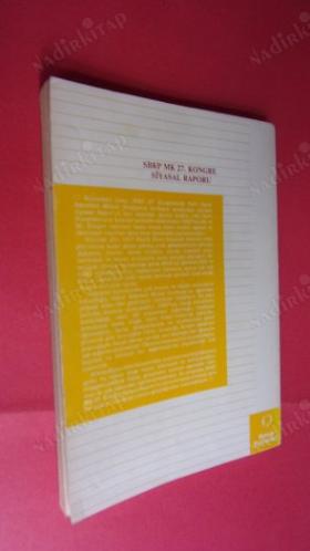 SBKP MK 27. KONGRE SİYASAL RAPORU // İLK BASIM //