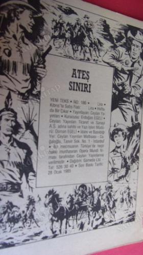 TEKS ÇİZGİ ROMAN - ATEŞ SINIRI - NO:186