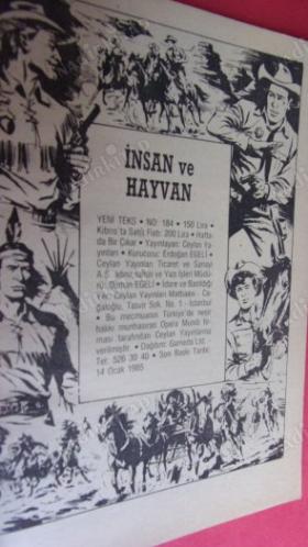 Yeni Teks - No.184, 150 Lira - İnsan ve Hayvan