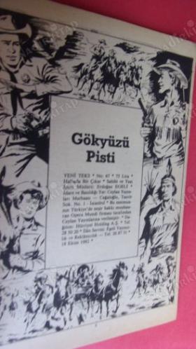 YENİ TEKS ÇİZGİ ROMAN -NO.67- GÖKYÜZÜ PİSTİ