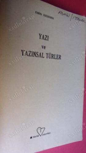 YAZI VE YAZINSAL TÜRLER // İLK BASIM //