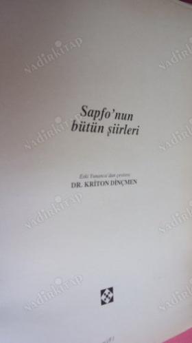 SAPFO'NUN BÜTÜN ŞİİRLERİ
