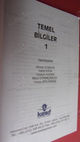 TEMEL BİLGİLER 1 : Din, İmân, Ahlâk, Kavramlar, İbadet, Peygamberimiz