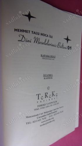 DİNİ MESELELERİMİZ BÜLTENİ SAYI 01