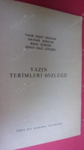 YAZIN TERİMLER SÖZLÜĞÜ