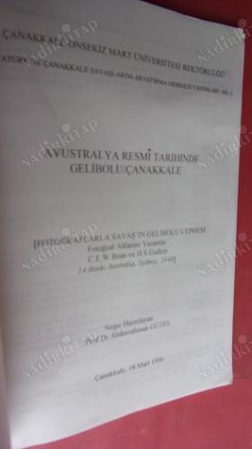 AVUSTRALYA RESMİ TARİHİNDE GELİBOLU ÇANAKKALE