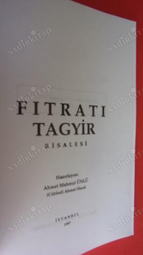 RESAİL-İ AHMEDİYYE - 2 FITRAT-I TAĞYİR RİSALESİ