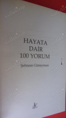 HAYATA DAİR 100 YORUM