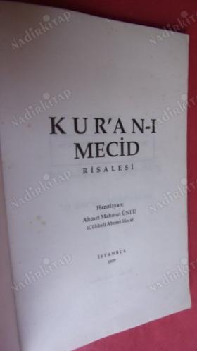 Risail-i Ahmediyye 3 Kur'an-ı Mecid Risalesi