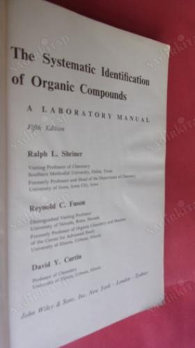 THE SYSTEMATIC IDENTIFICATION OF ORGANIC COMPOUNDS
