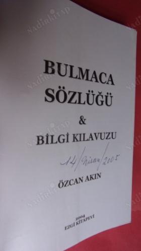 BULMACA SÖZLÜĞÜ - BİLGİ KILAVUZU