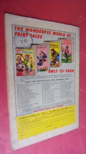 CLASSICS ILLUSTRATED JUNIOR - NO: 542 - THE DONKEY'S TALE - 1957