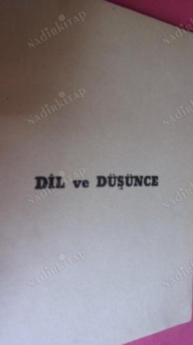 DİL VE DÜŞÜNCE