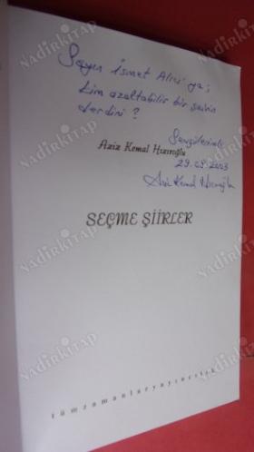 SEÇME ŞİİRLER *** Birinci BASIM -- İMZALI ***
